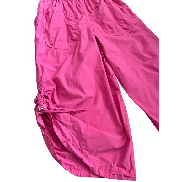 Anthropologie Ruched Poplin Parachute Pants Pink Size Large - Picture 9 of 12